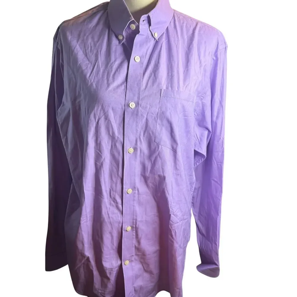 Banana Republic Soft Wash Lavender Button Down Shirt, Men's Size Large